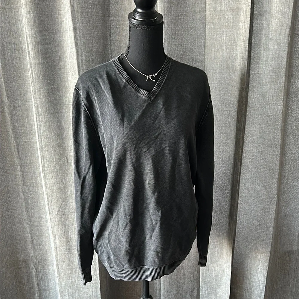 Tommy Bahama Black V-Neck Sweater with Relaxed Fit